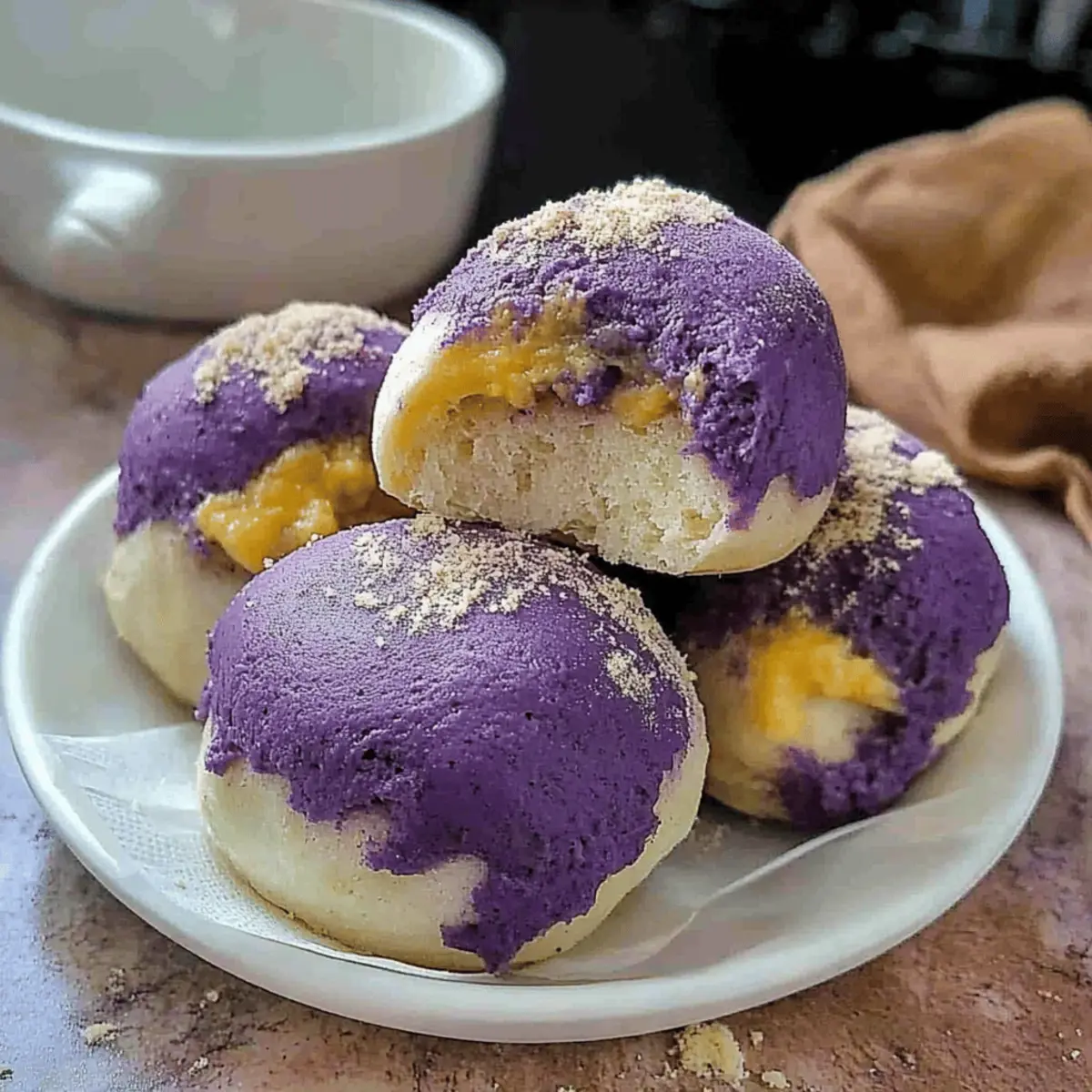 Ube Pandesal with Melty Cheese