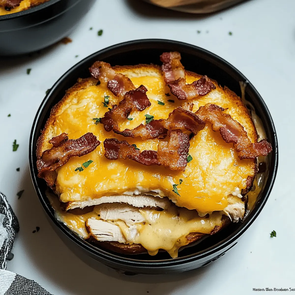 Cheddar and Bacon Turkey Melt on Sourdough
