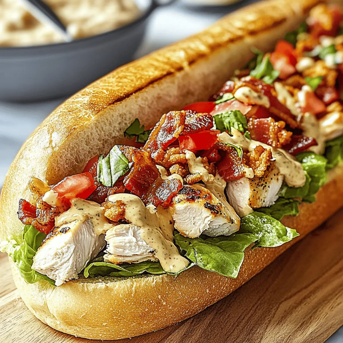 Chopped Chicken Bacon Ranch Sub