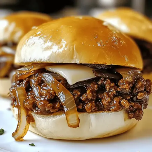 French Onion Beef Sloppy Joes