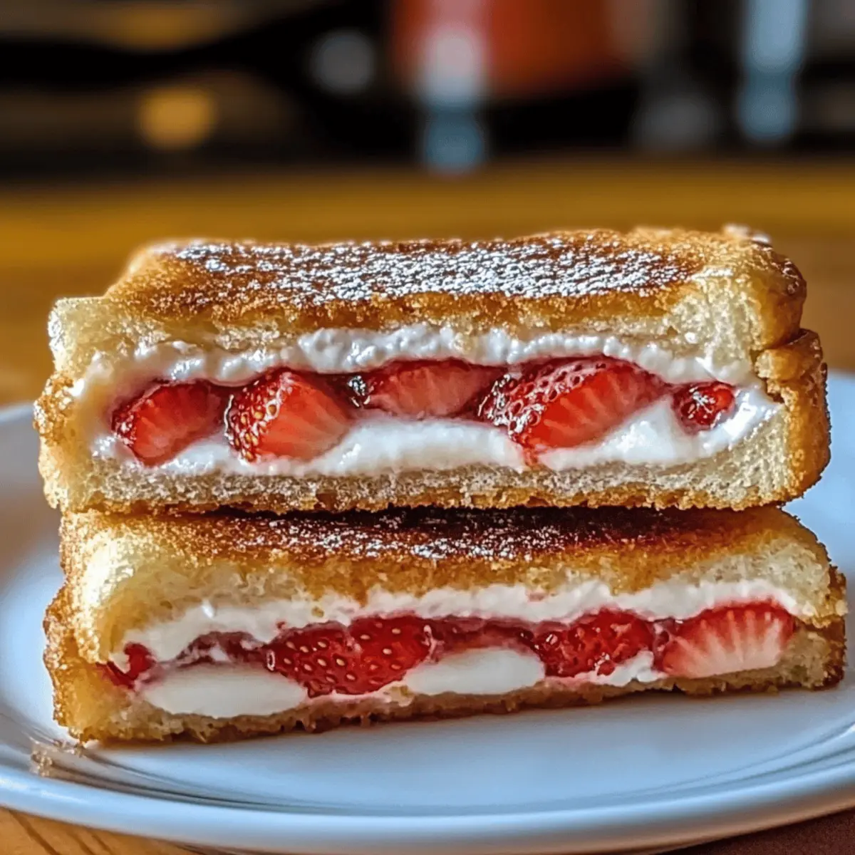 Fried Strawberry Cheesecake Sandwiches