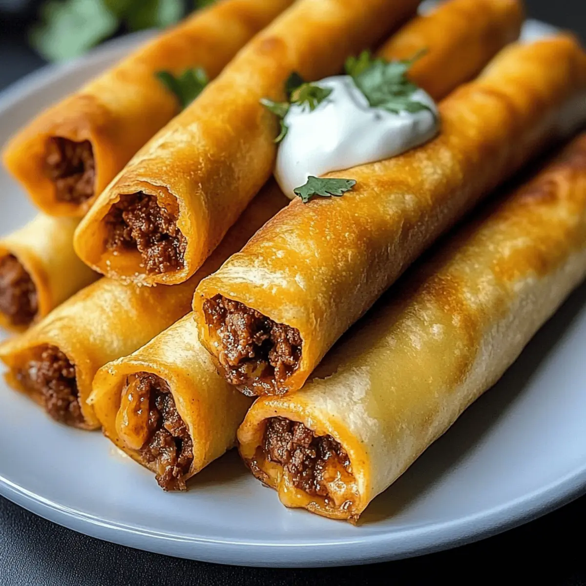 Crispy Beef Taquitos