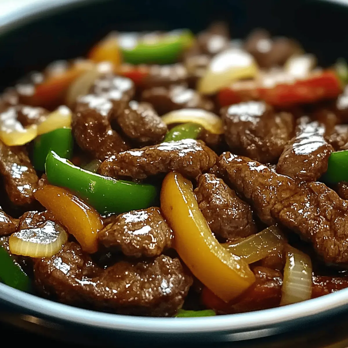 Sizzling Chinese Pepper Steak with Onions