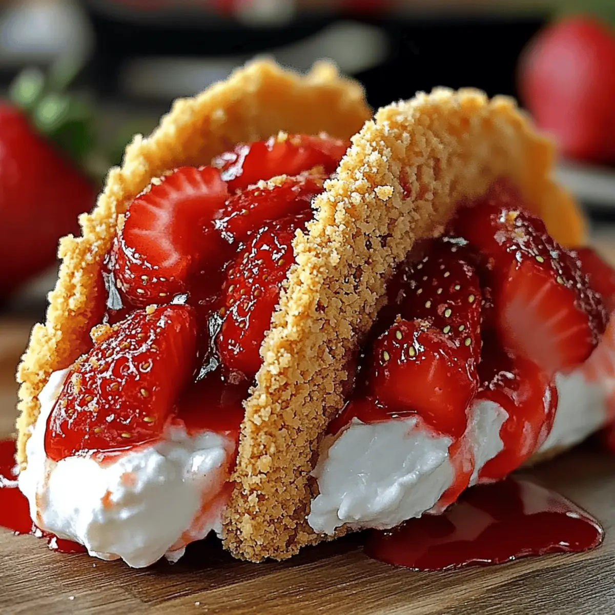 Strawberry Crunch Cheesecake Tacos