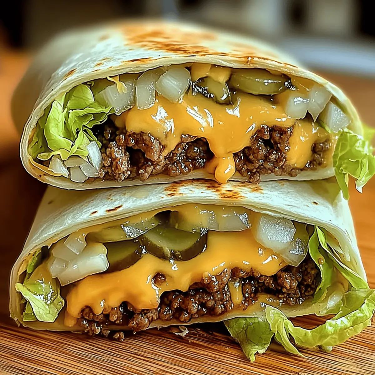 Homemade Big Mac Wraps