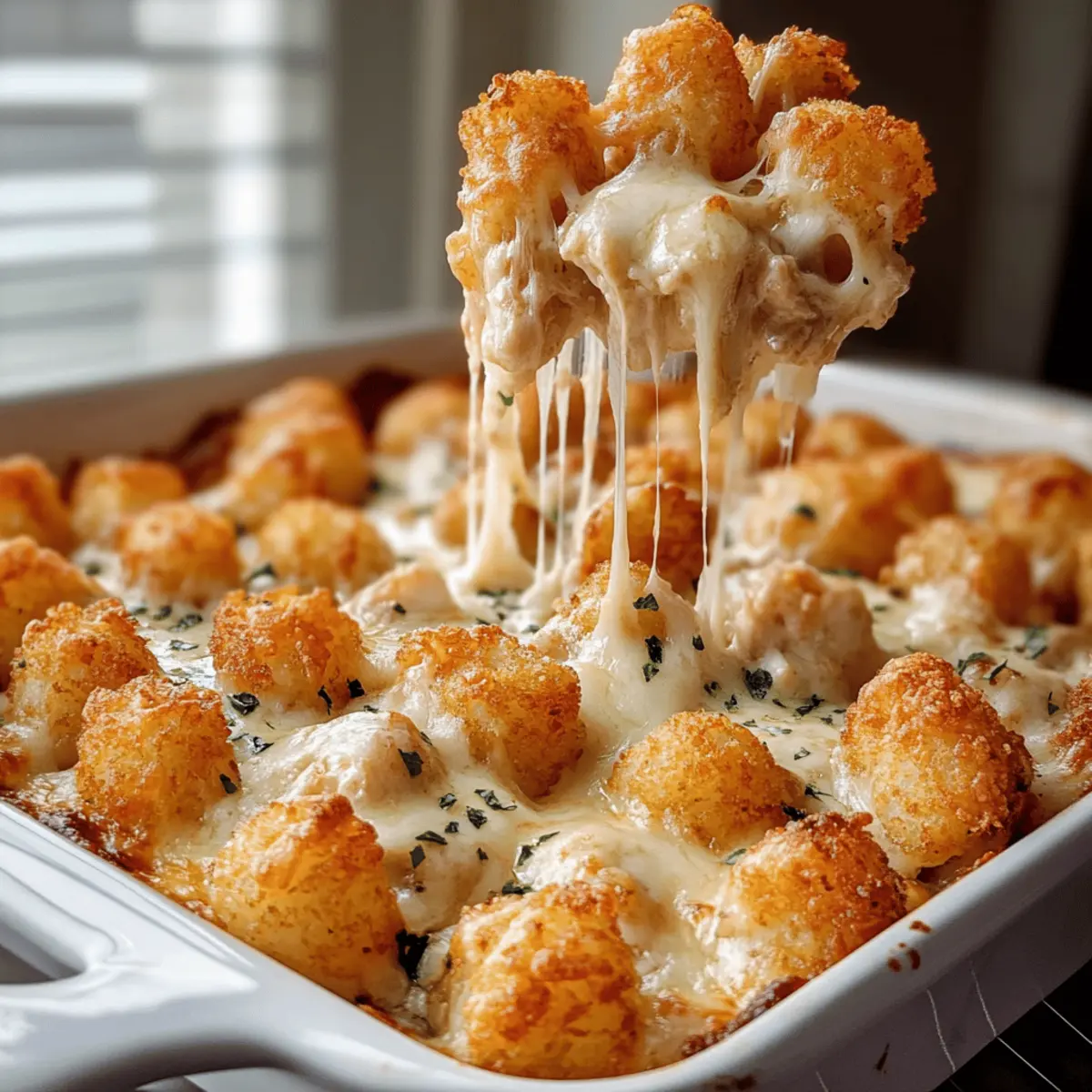 Irresistible Chicken Alfredo Tater Tot