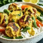 Coconut Curry Chicken Meatball Bowls