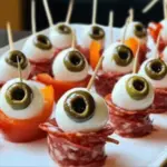 Skewered Salami Eyeballs