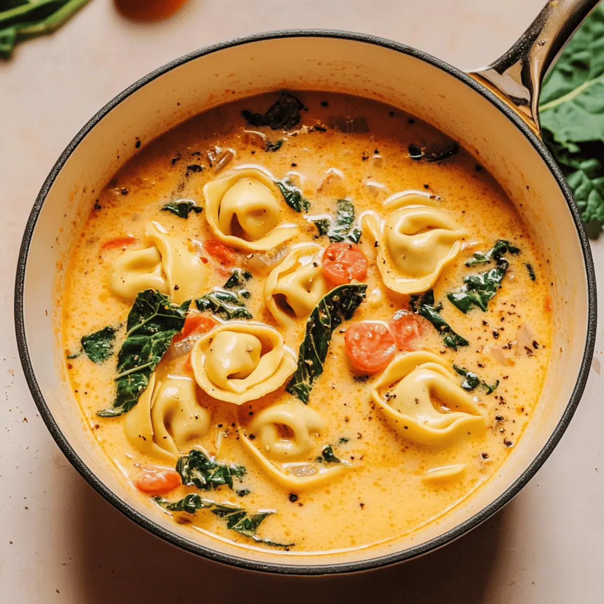 Creamy Tuscan Tortellini Soup