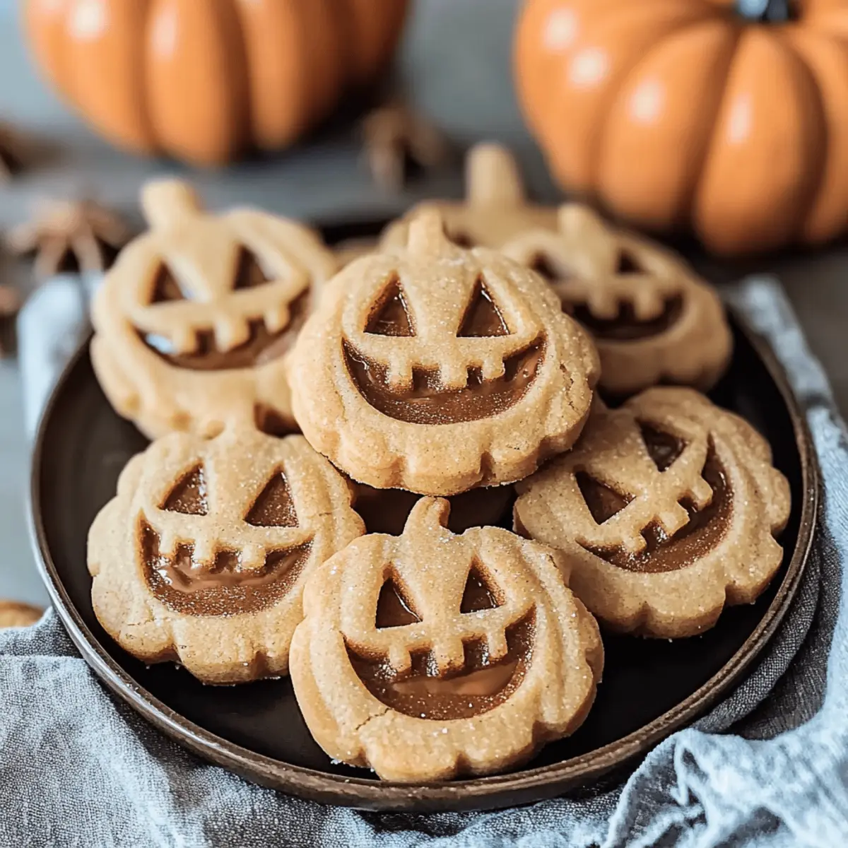 Spooky Stuffed Pumpkin Cookies