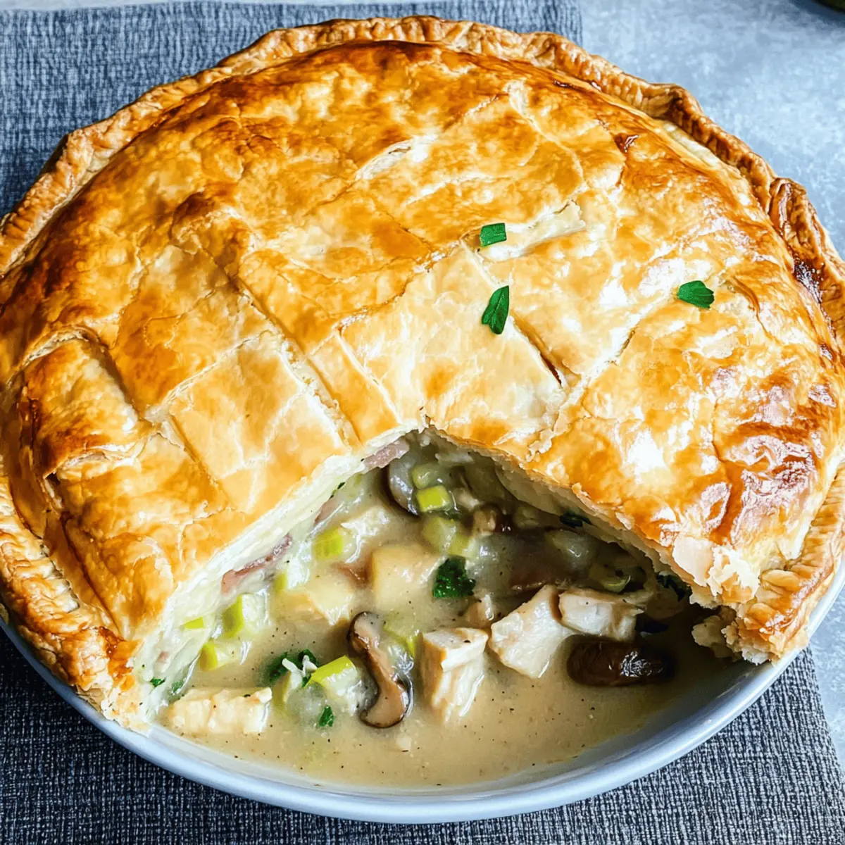 Chicken, Leek & Mushroom Pie