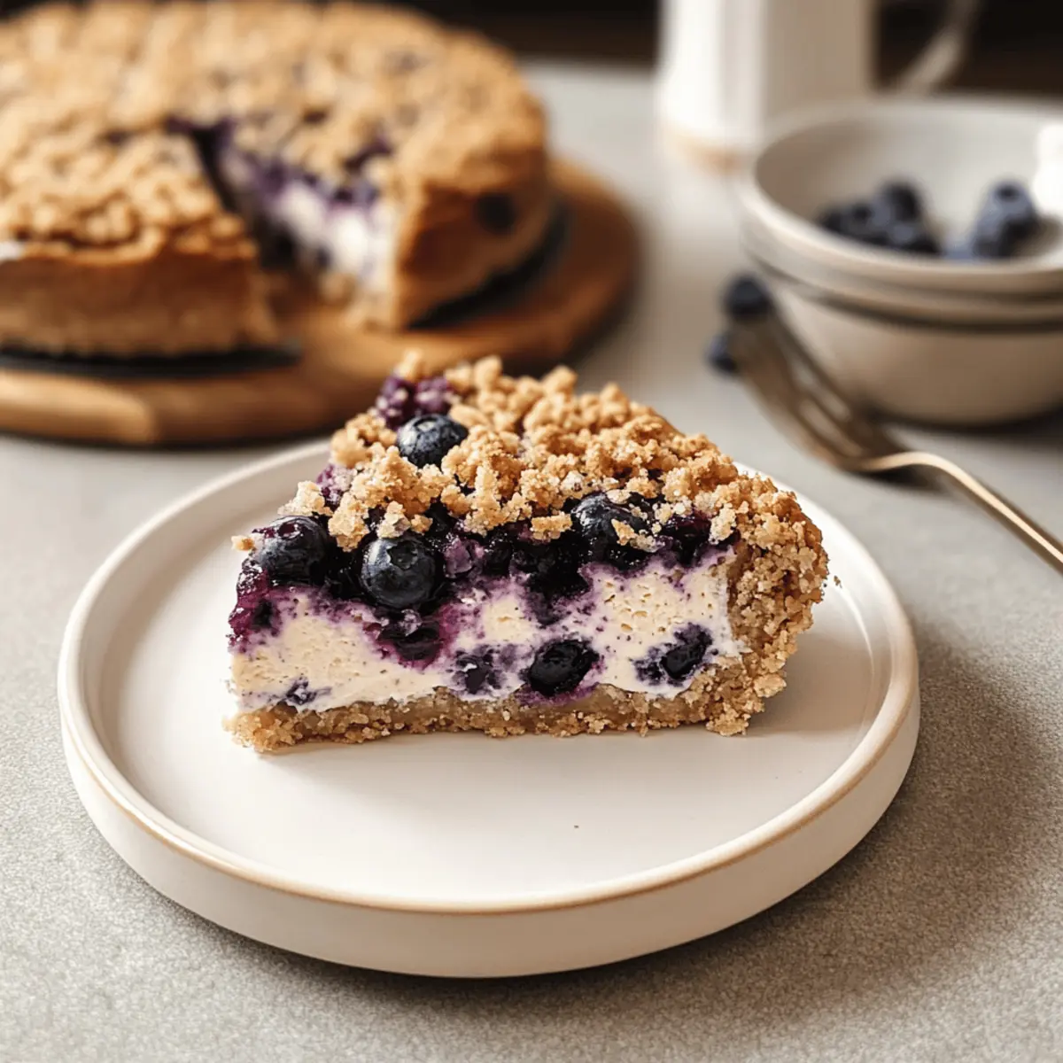 Blueberry Crumble Cheesecake