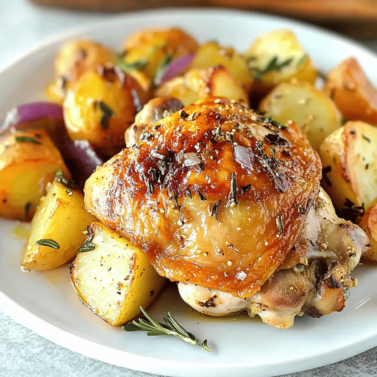 Garlic Chicken with Roasted Potatoes