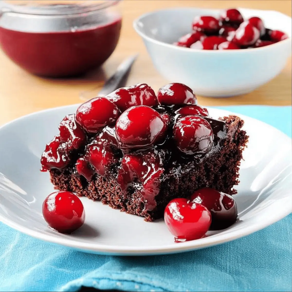 Chocolate Cherry Upside Down Cake