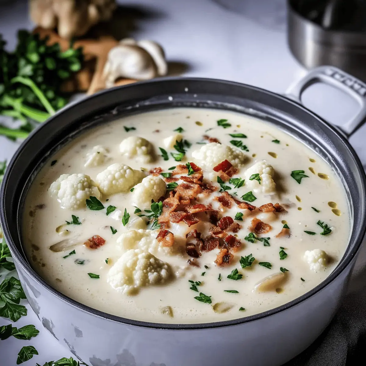 Creamy Cauliflower Soup: