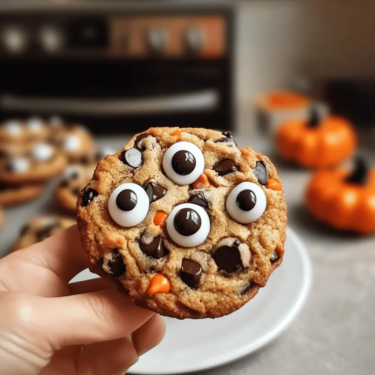 Halloween Cookies with Chocolate Chips