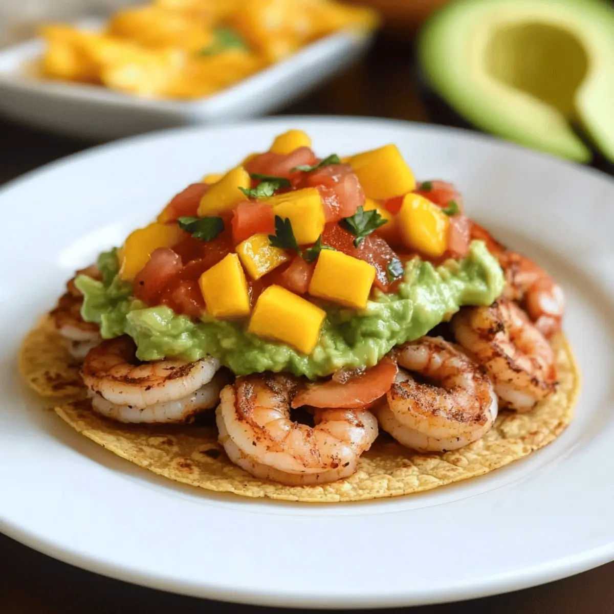 Shrimp Tostadas with Mango