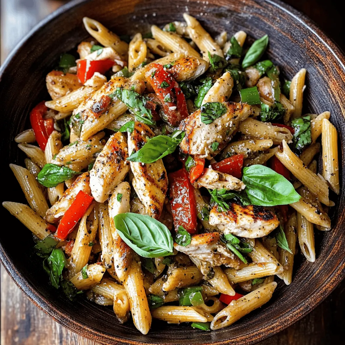 Grilled Chicken Pasta Salad with Balsamic Vinaigrette