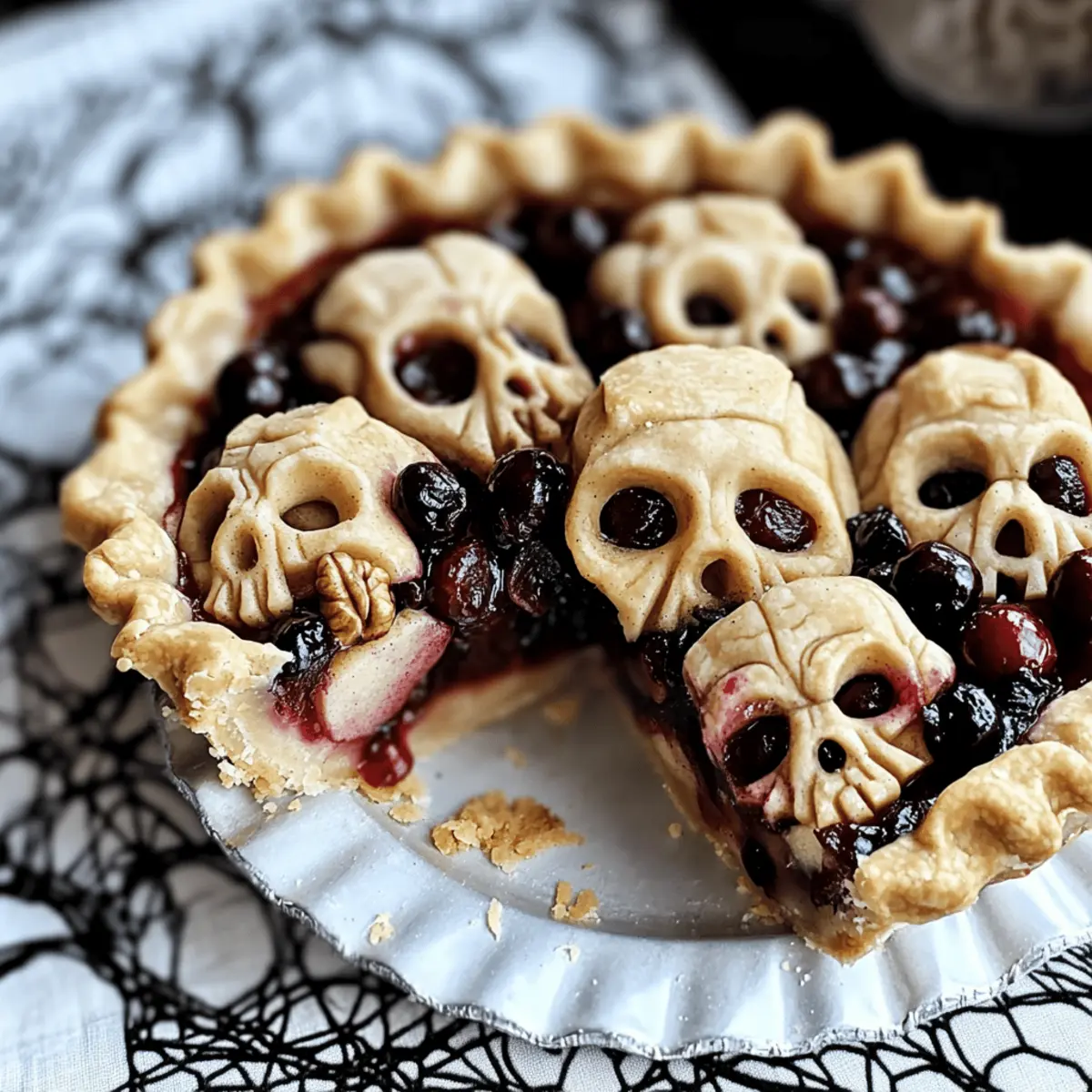 Spooky Halloween Shrunken Head Pie
