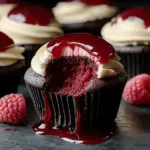Halloween Vampire Bite Cupcakes