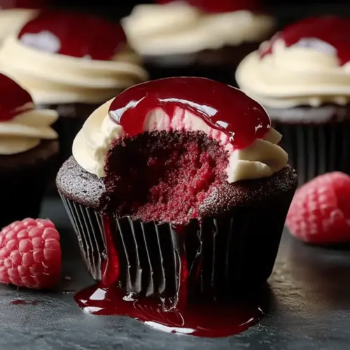 Halloween Vampire Bite Cupcakes