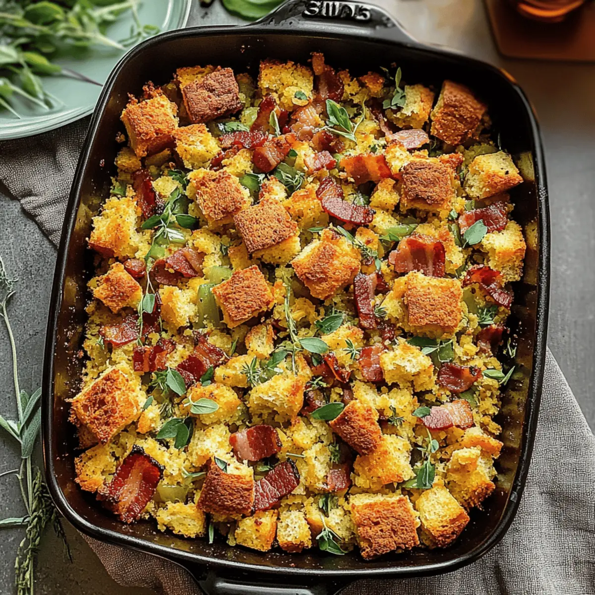 Bacon Cornbread Stuffing