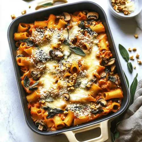 Pasta Bake with Pumpkin Tomato Sauce